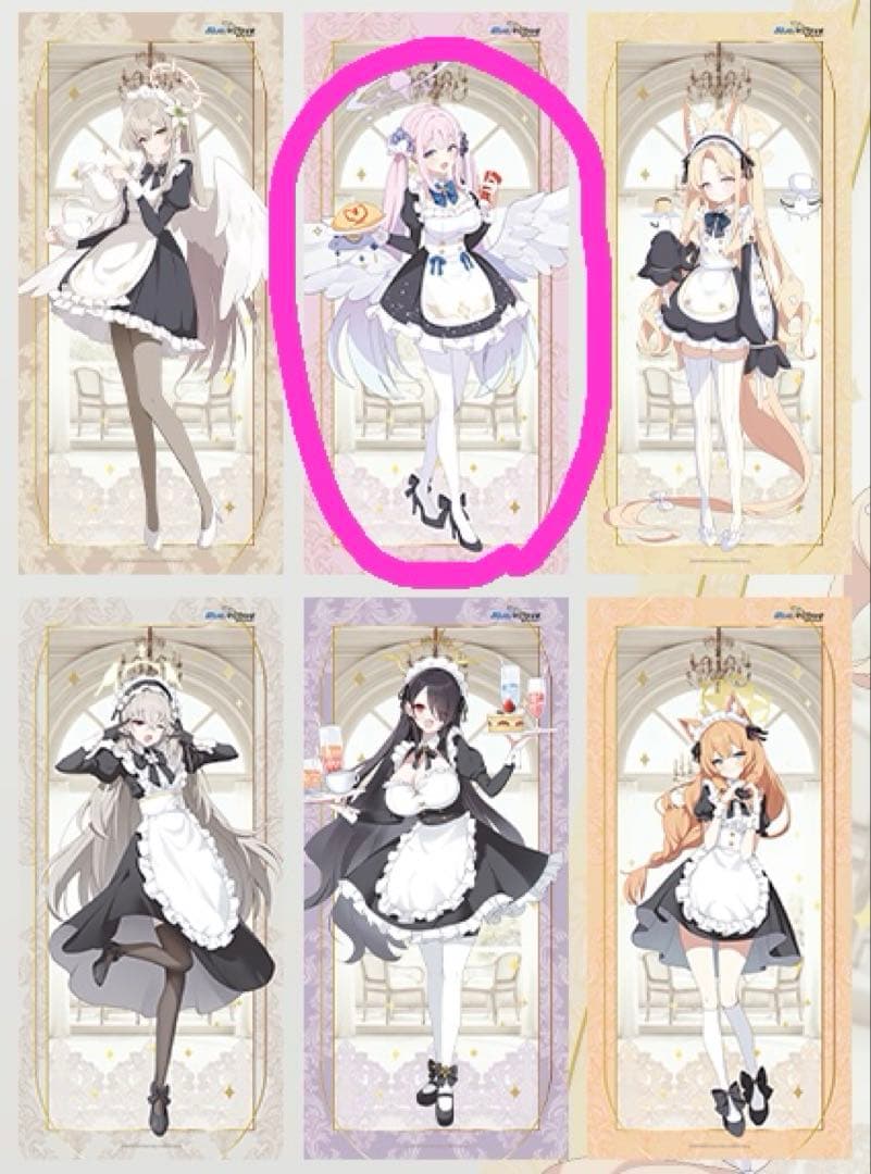 韓国限定　ブルアカ　ブルーアーカイブ　メイド　等身大タペストリー　聖園ミカ