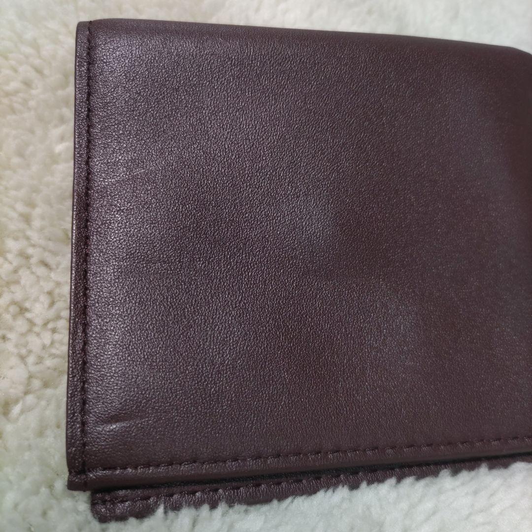 皇居　皇室　限定　折り財布　本革　こげ茶