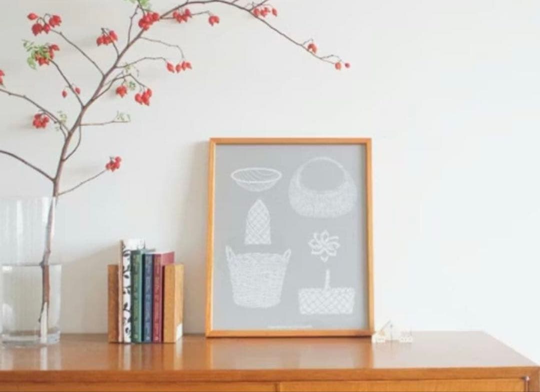 北欧暮らしの道具店　オリジナルポスター シルクスクリーン 額付き