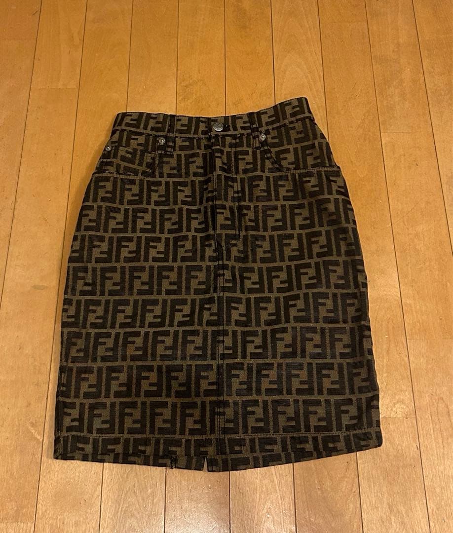 Fendi ロゴプリント タイトスカート 34