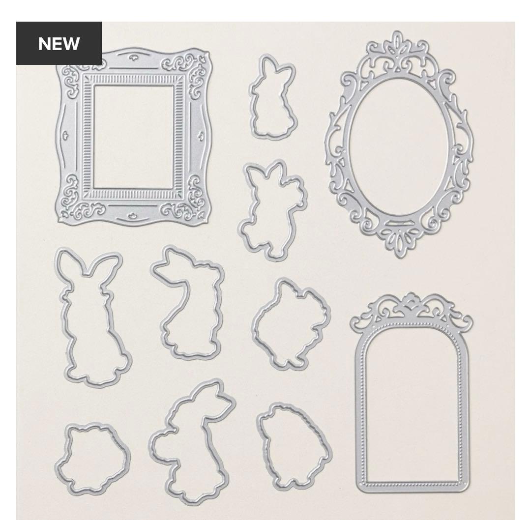 ラスト1点限り新作♡未使用　一押しフレームダイと絵本スタンプ　スタンピンアップ