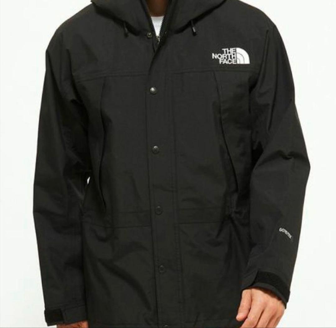 【希少】ザノースフェイス　マウンテンライトジャケット　黒　刺繍　np11834