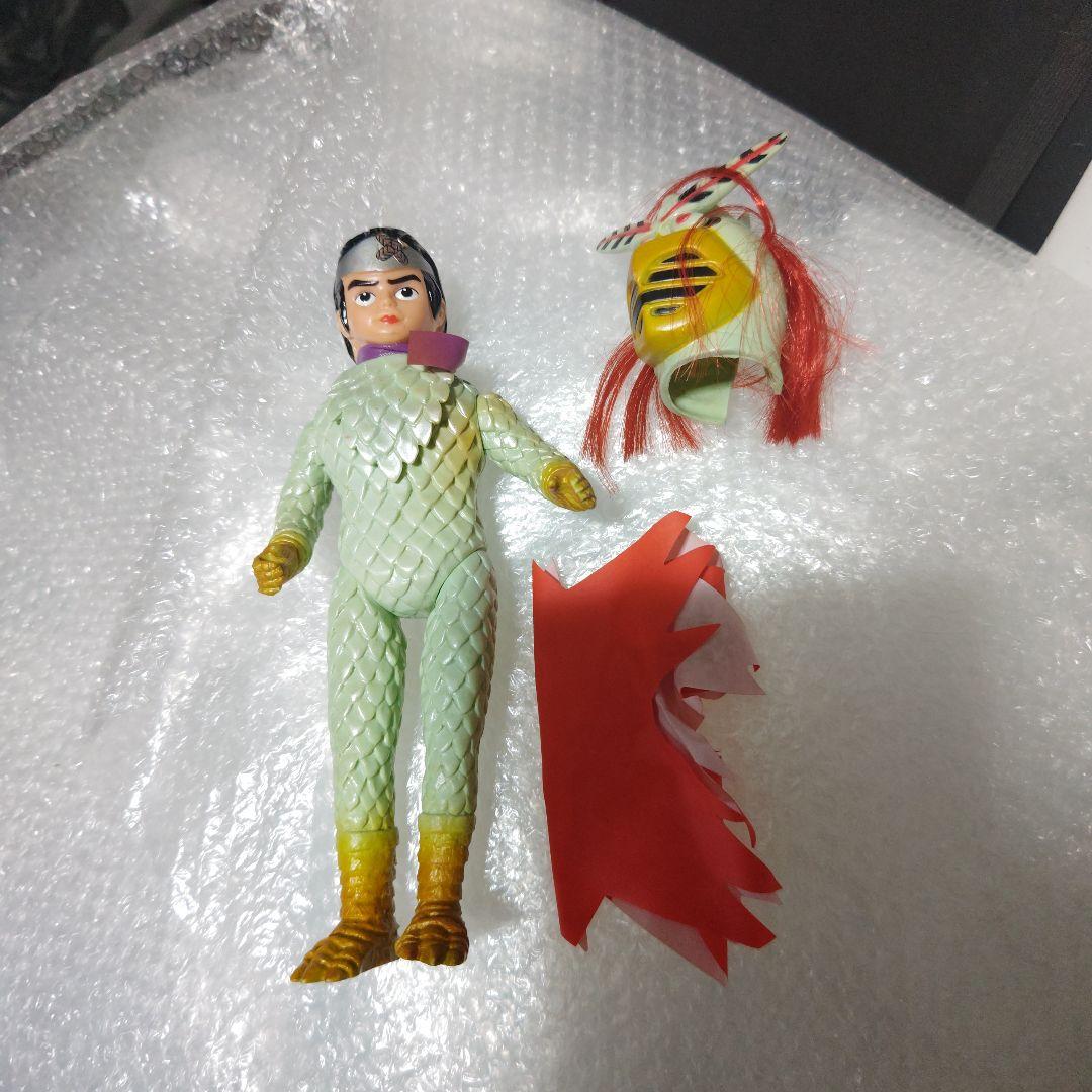 旧バンダイ　変身忍者嵐　面取れ　ソフビ　32cm　現状品