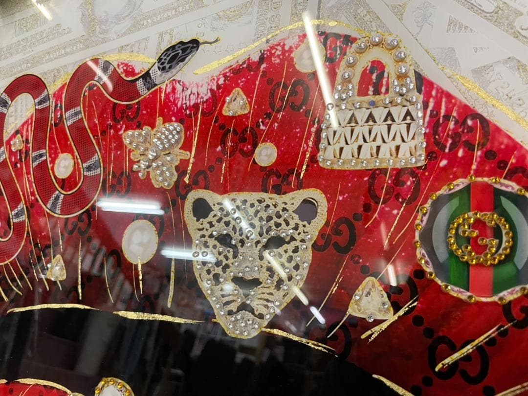 ストーン　アートパネル　ブランド　アート　絵画　絵　ポスター　壁掛け　リップ　唇