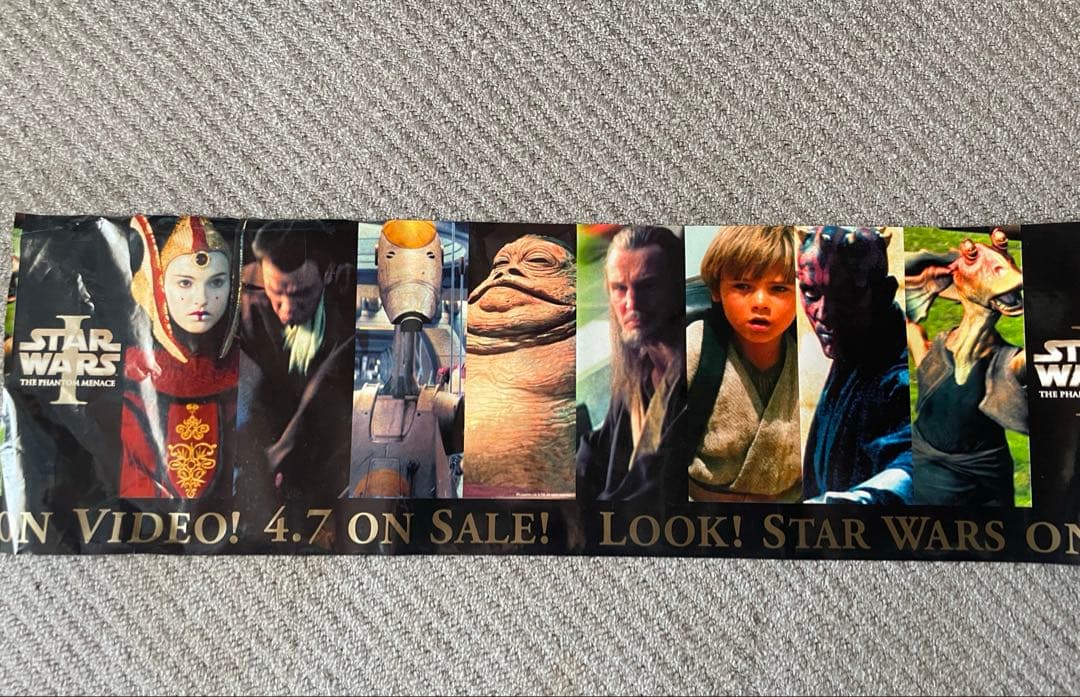 【激レア非売品】スターウォーズ EP1 公開当時店舗販売促進ペーパーバナー