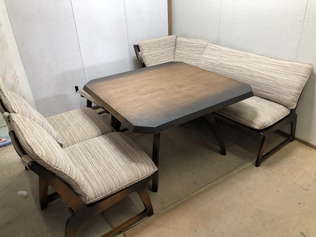 ナフコ　ホノカ　リビングダイニング　6点セット　ブラウン　250325-1