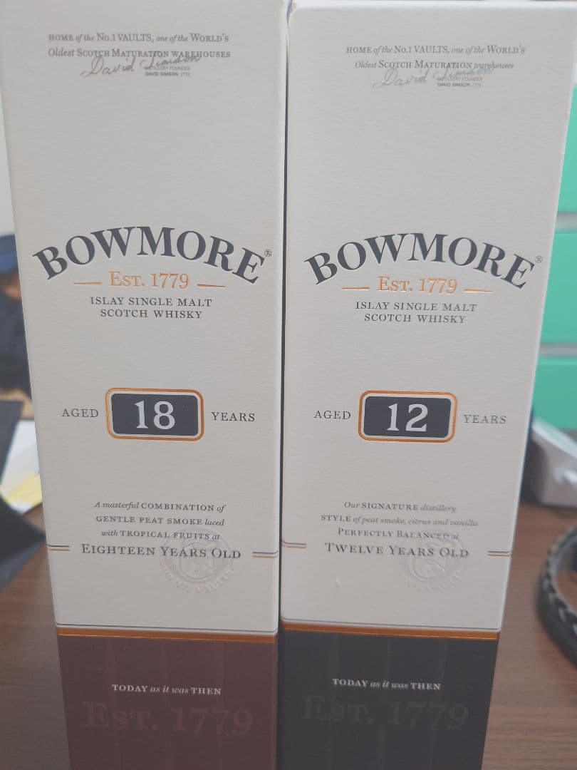 【正規品】ボウモア 18年 & 12年 ウイスキー セット 新品未開封