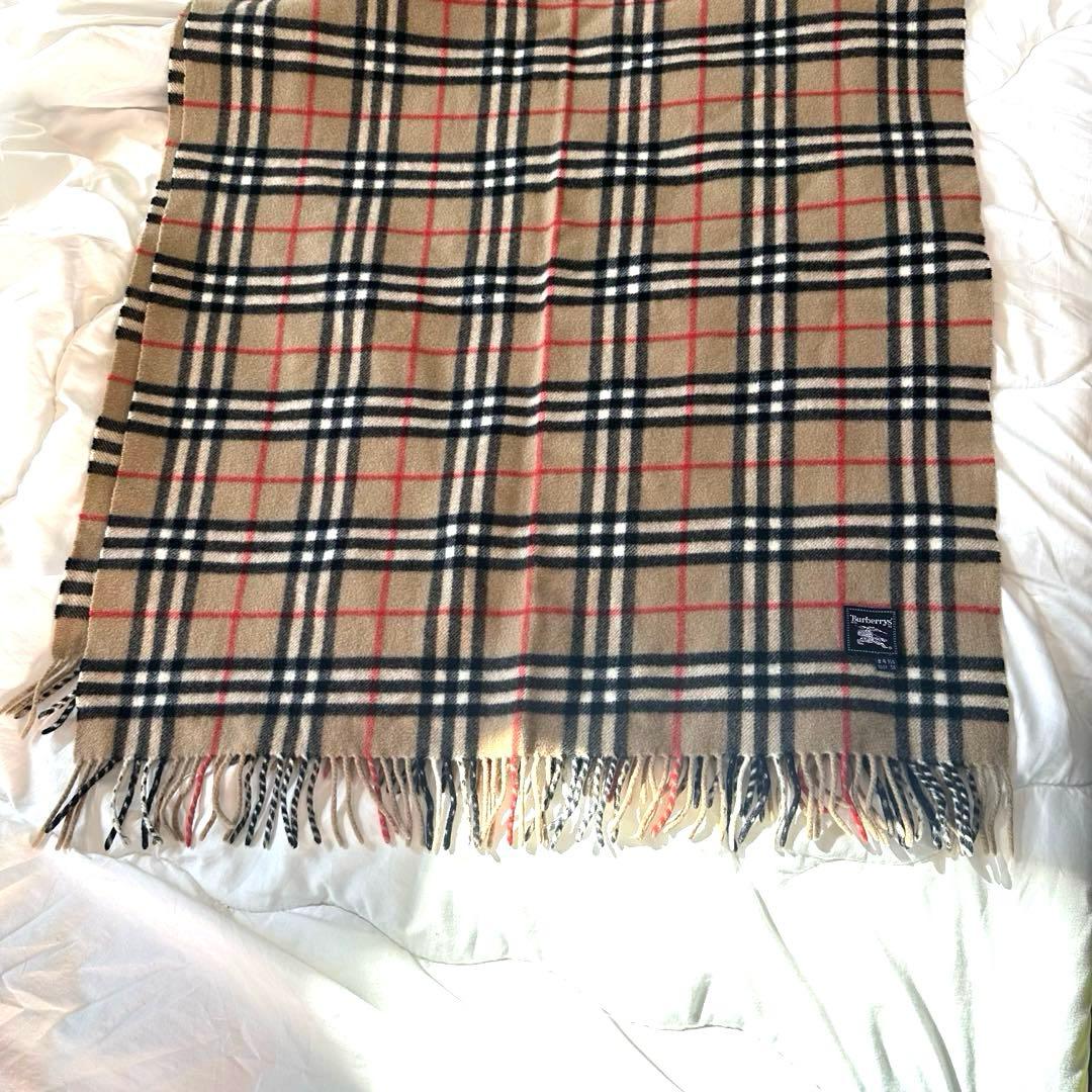 BURBERRY バーバリー 大判ストール ノバチェック カシミヤ混 マフラー