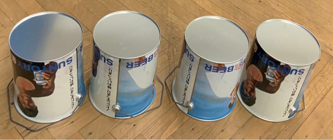 明石家さんまSUNTORY缶バケツ　4個セット