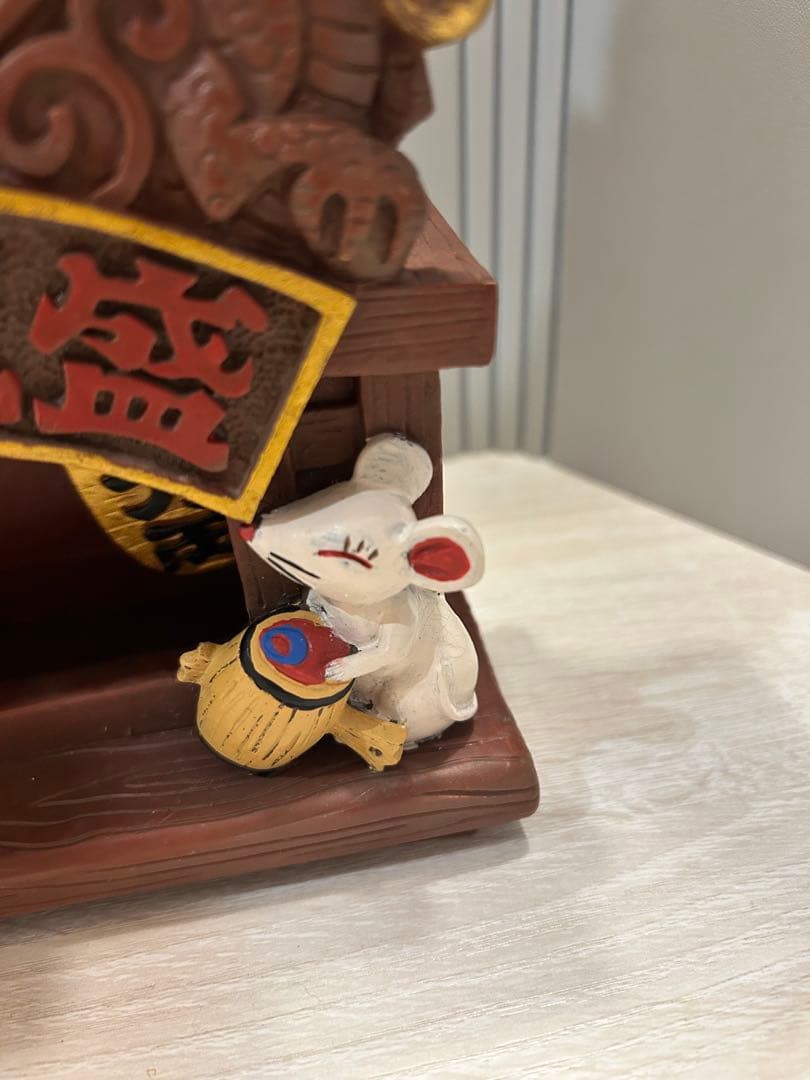 【レア】招き猫　振り子時計　セトクラフト