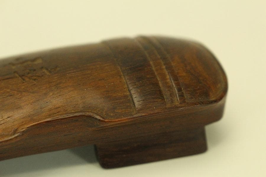 唐木 紫檀 琴形 置物 文房四宝(HA531)