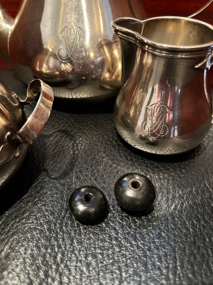 ピュイフォルカ　純銀製　ティーポット　3点セット　アンティーク