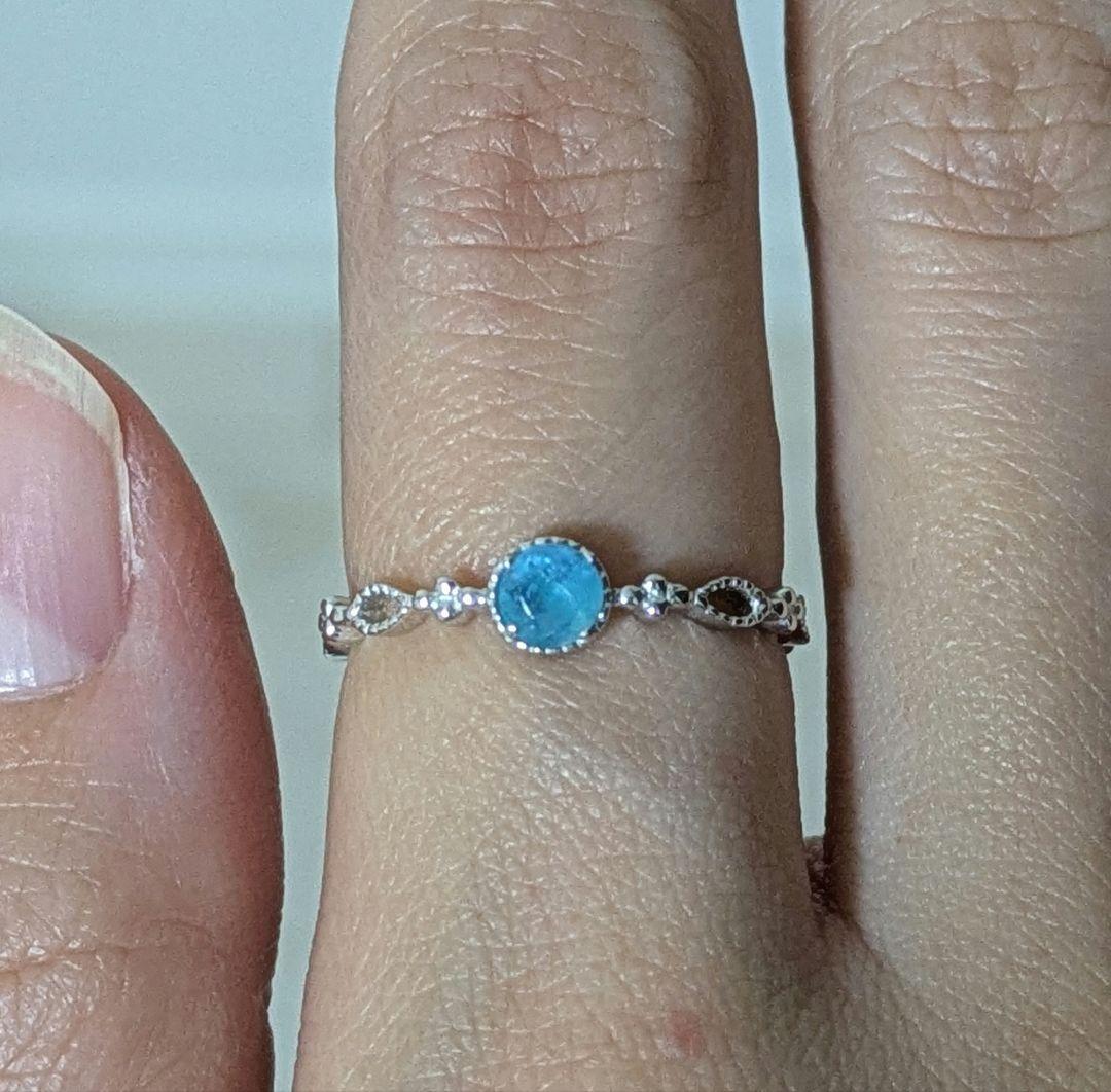 よ*)様 銅1.7%パライバトルマリン0.219ctリング