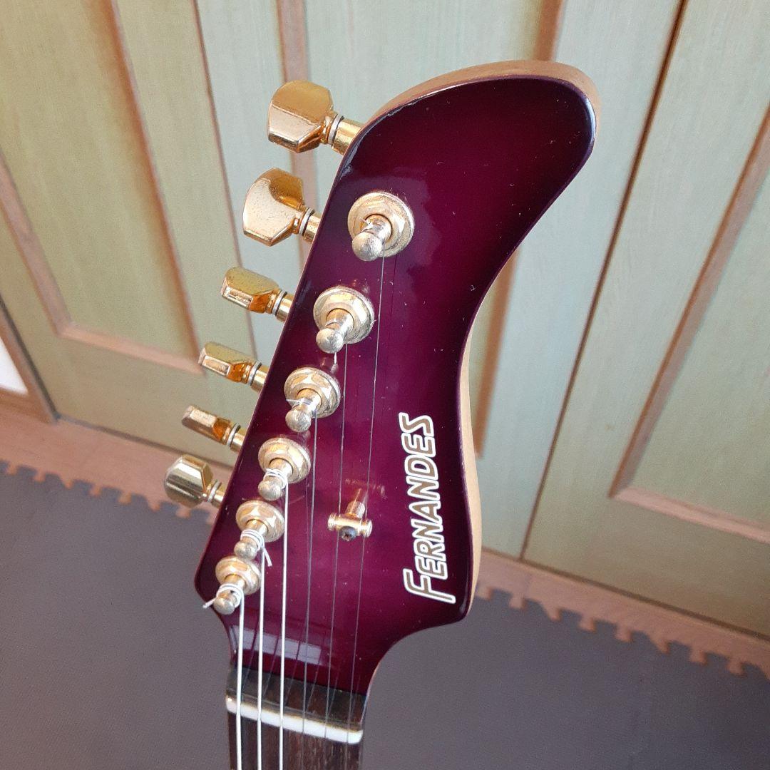 FERNANDES エレキ　サスティナー 付きギターパープル　ゴトーペグ