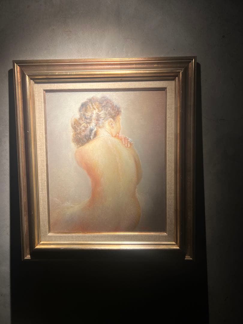 肉筆油彩画【裸婦画】直筆サインあり