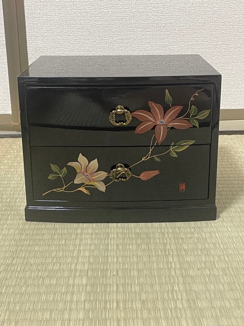 会津塗り　小箪笥　天然木　2段　BIMI