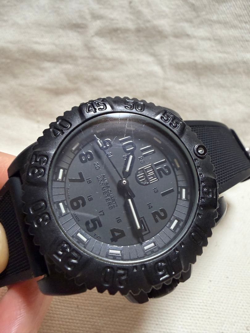 ジャンク 訳あり ルミノックス 3050 3950 LUMINOX ブラック時計