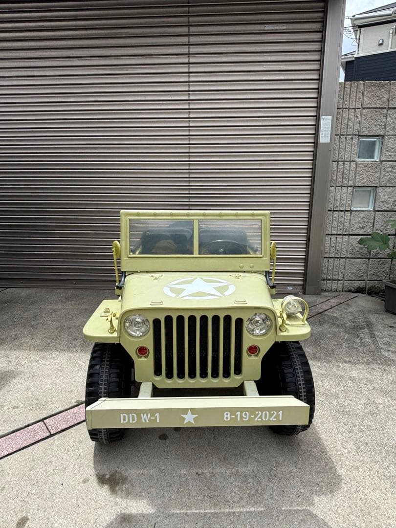 【大阪府引取限定】子ども用 電動乗用玩具 ミリタリー風トラック