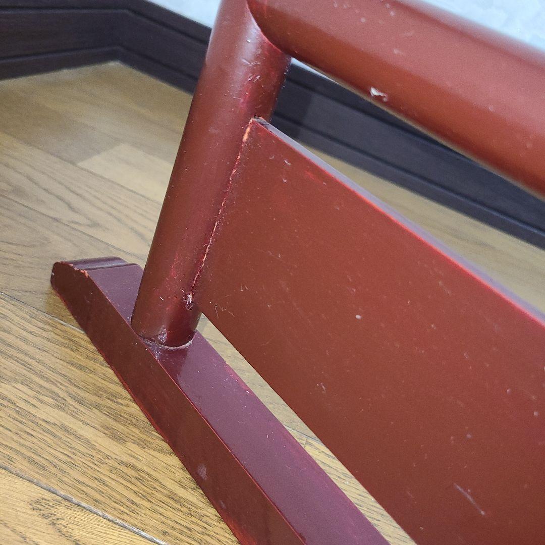 衣桁 着物掛け 衣紋掛け 折り畳み 鶴 インテリア レトロ　アンティーク中古品