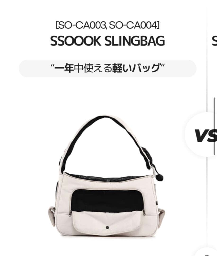 【美品】SSOOOK SLINGBAG(バッグ右）ベージュ M