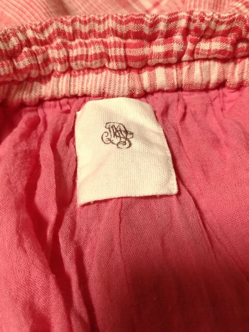 メゾンドソイル　総ゴム　ガウチョパンツ　麻100%