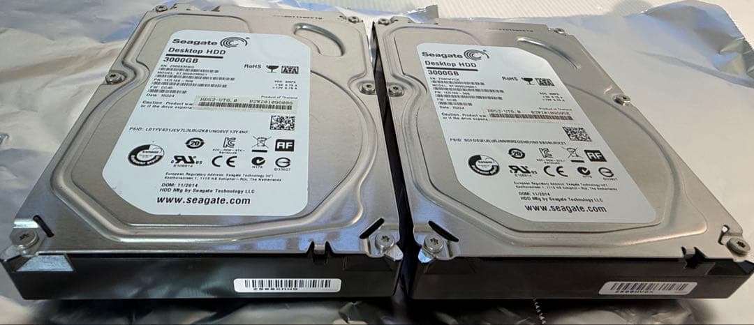 Seagate HDD 3TB Model:ST30000DM001の2セット