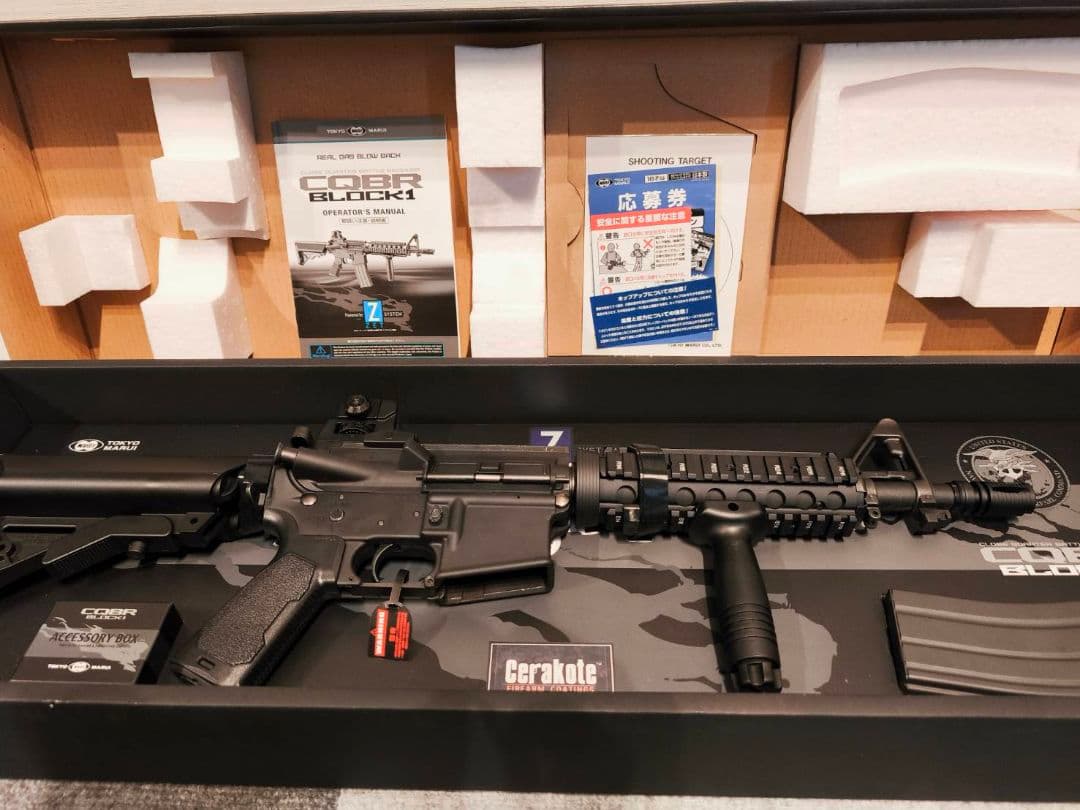 およ　東京マルイ　cqbr　block1　ドットサイト、スタンド付き