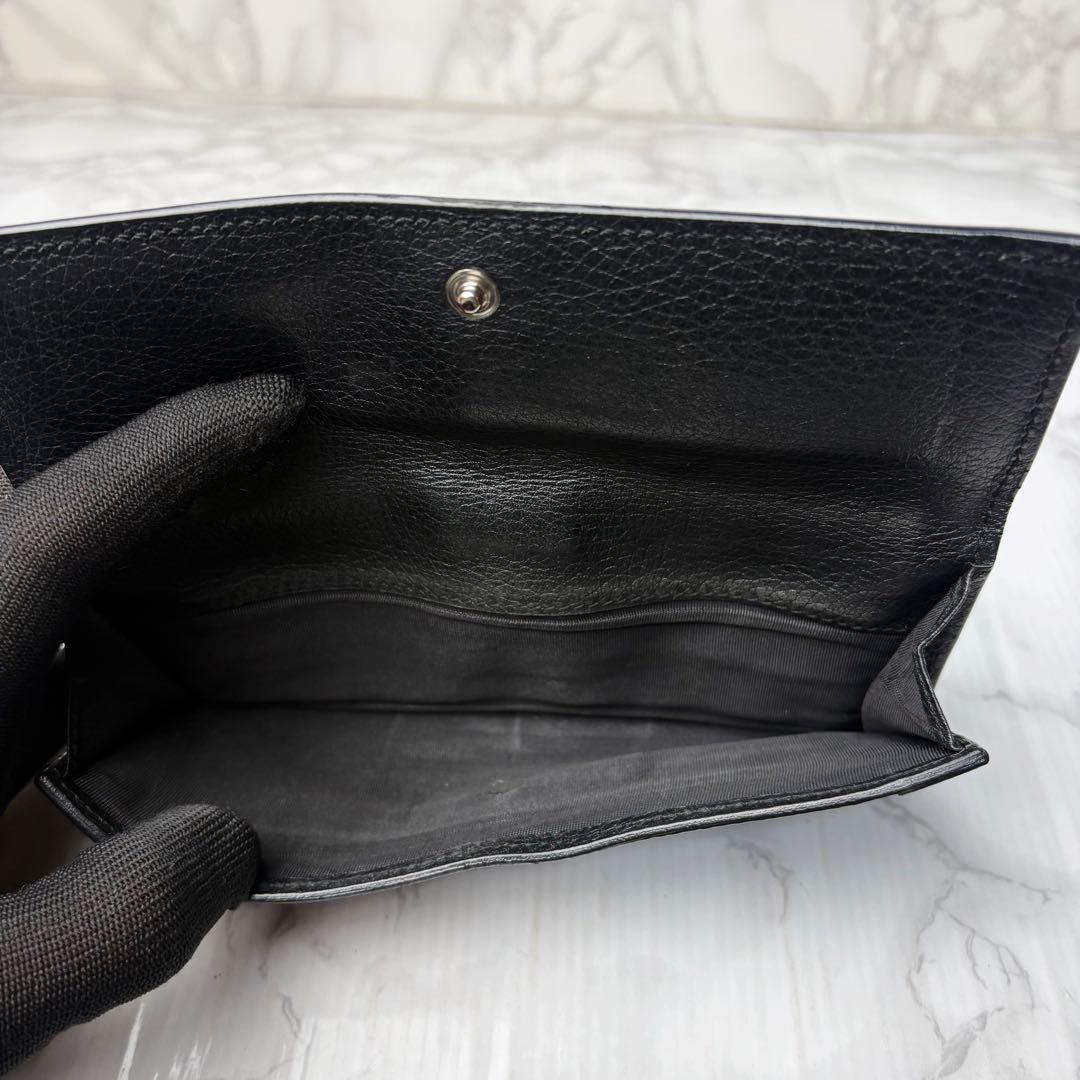 05 GUCCI 長財布 GGキャンバス 二つ折り財布 黒 u6