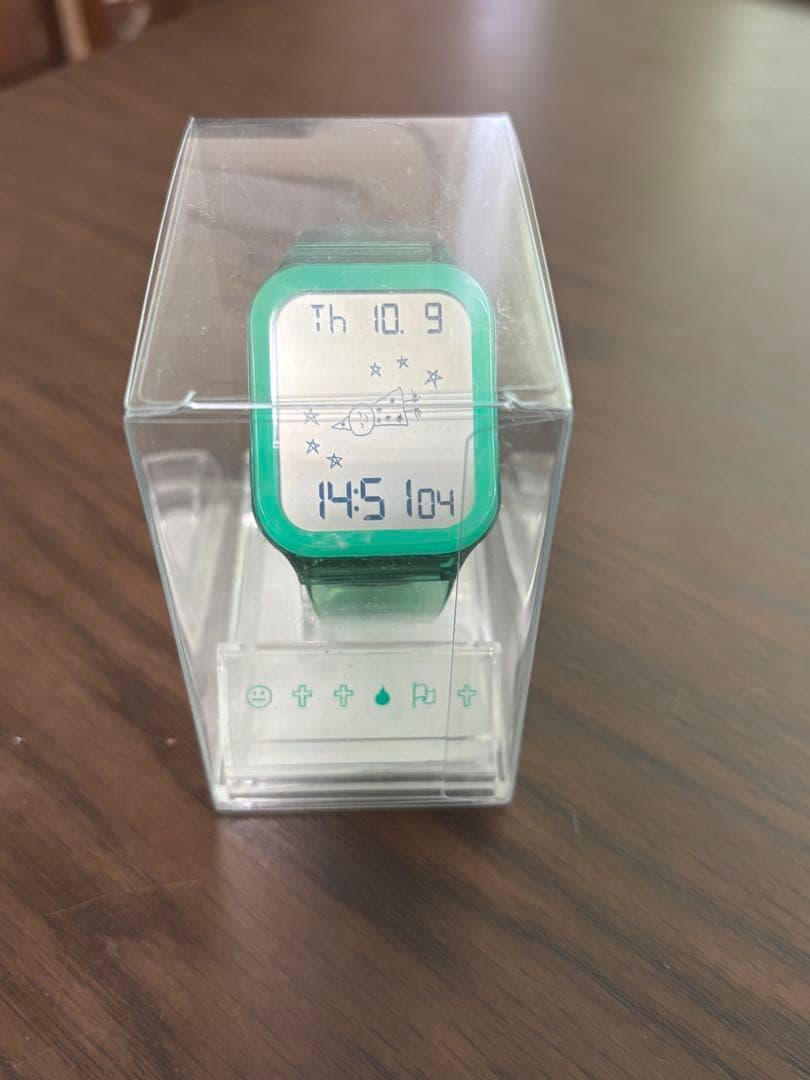 グリーン デジタルウォッチ 透明ケース入り 米津玄師　空想リーシューウォッチ
