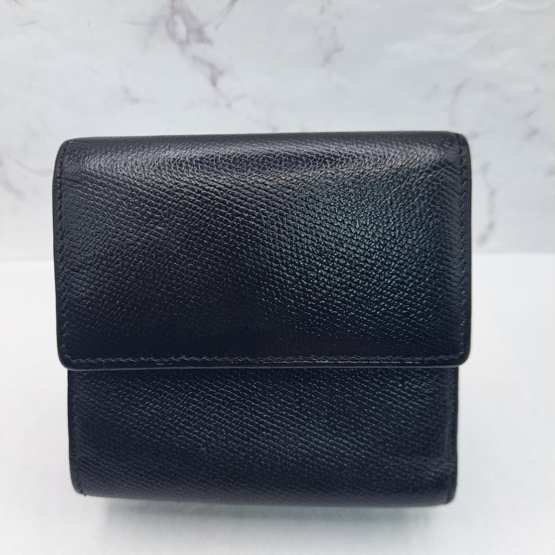 CHANEL　ココボタン　ブラック　 三つ折り財布