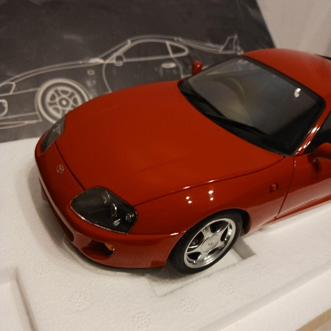LCD トヨタ　スープラ　1/18　ミニカー　レッド