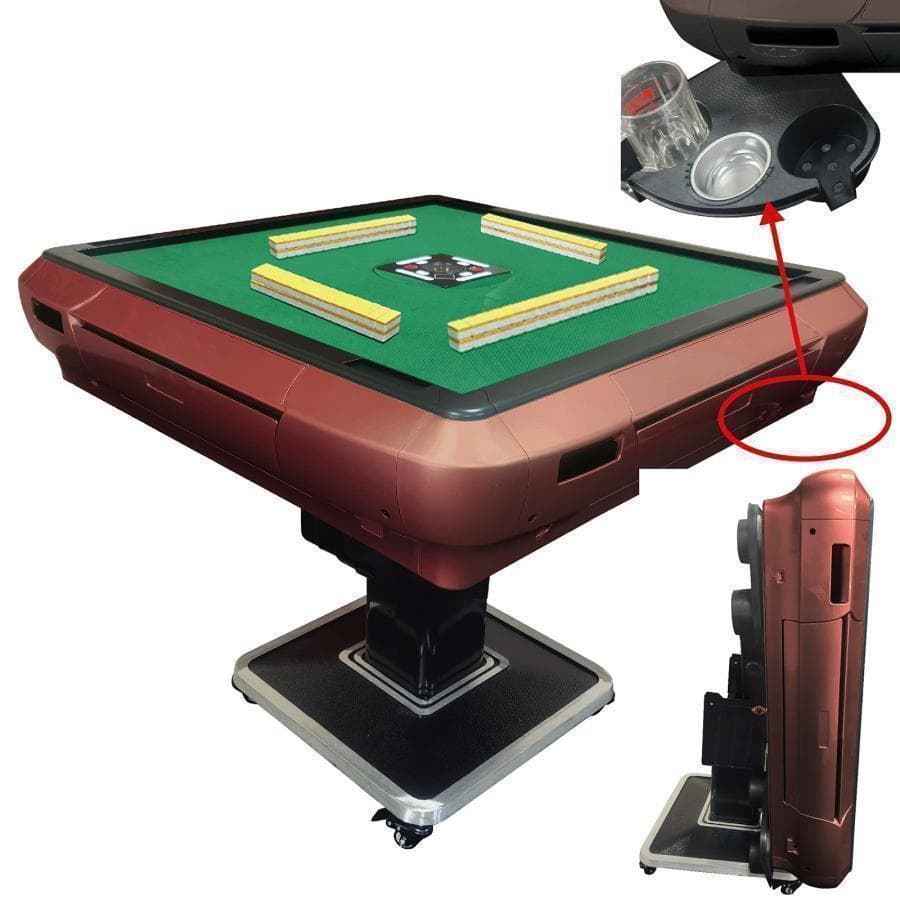 B2129全自動麻雀卓 家庭用折りたたみ 麻雀卓 全自動卓33mm ワインレッド