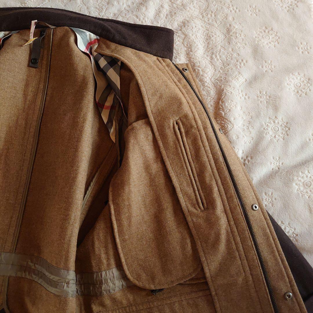 バーバリー　ダークブラウン キルティングインナー付きメンズミドルコート