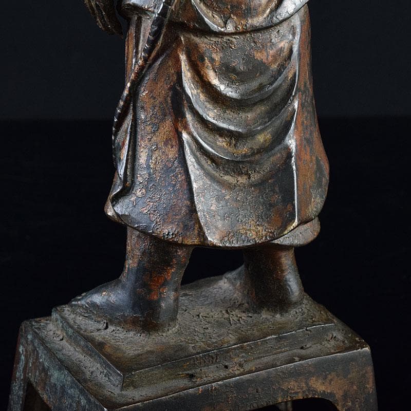 マツ　仏教美術　古銅鍍金　チベット仏　仏像　置物　D　R8634