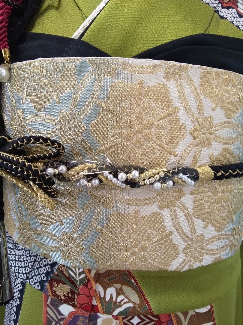 振袖フルセット、正絹、成人式、重ね衿、帯揚げ帯締め、西陣袋帯、襦袢