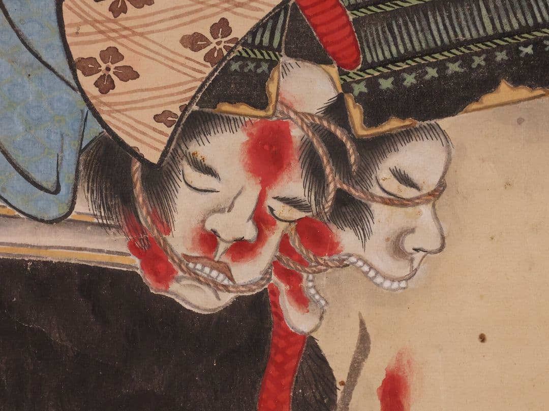 【模写】日本画 前田利家桶狭間凱旋画 清秀謹摸 紙本 掛軸 武者 MB156