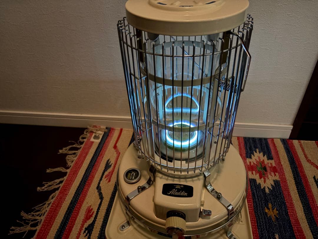 アラジンストーブ39型　ガラスチムニー　チムニーガード付　bf3902