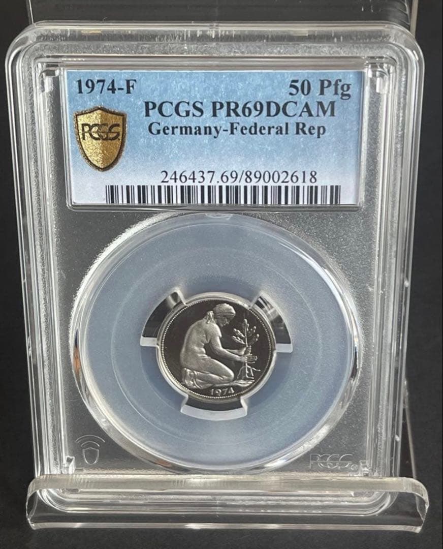 【博物館級】PCGS PR69DCAM 1974-F 独50Pf POP1