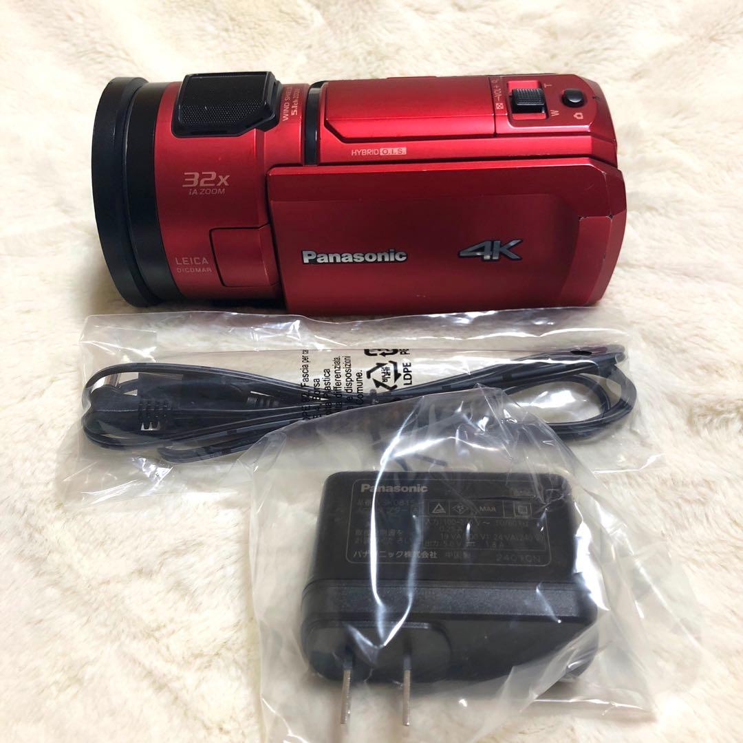 HC-VX1M-R Panasonic 4K ビデオカメラ 32倍ズーム 赤