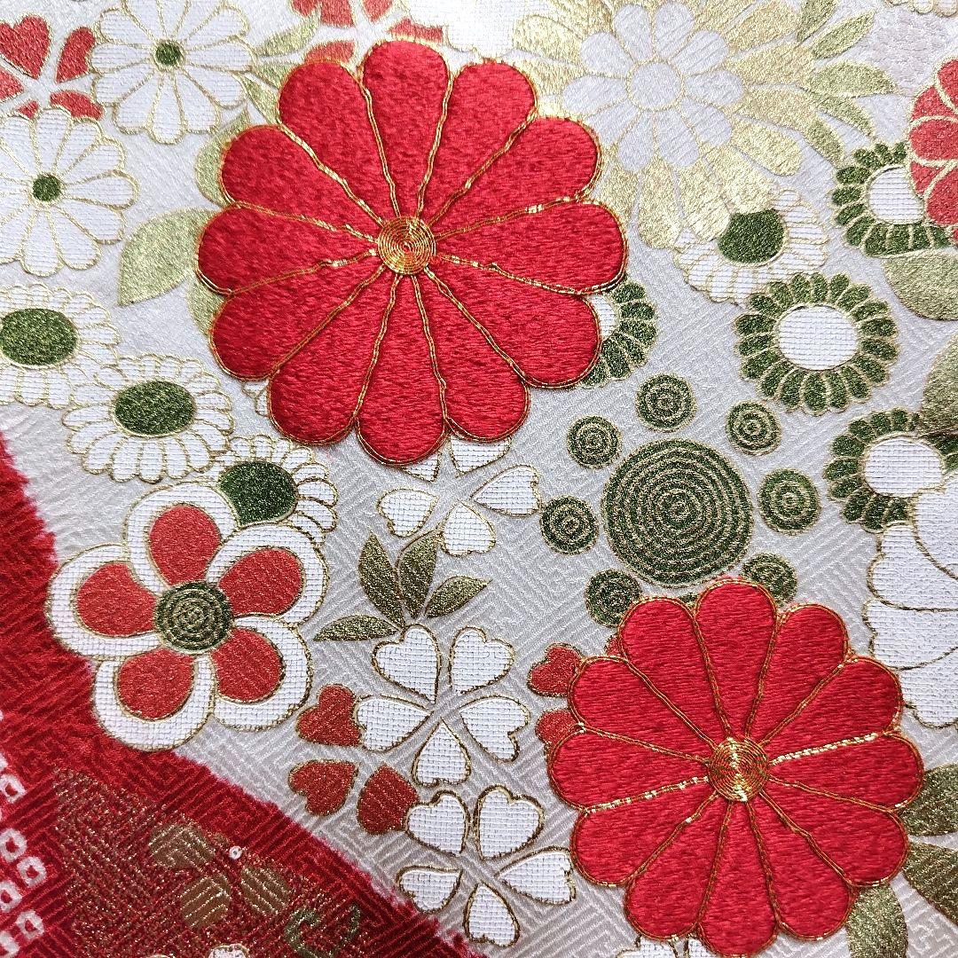 ☆とまとまと☆振袖フルセット(8点)・絞り・古典柄・吉翔文様・金駒刺繍