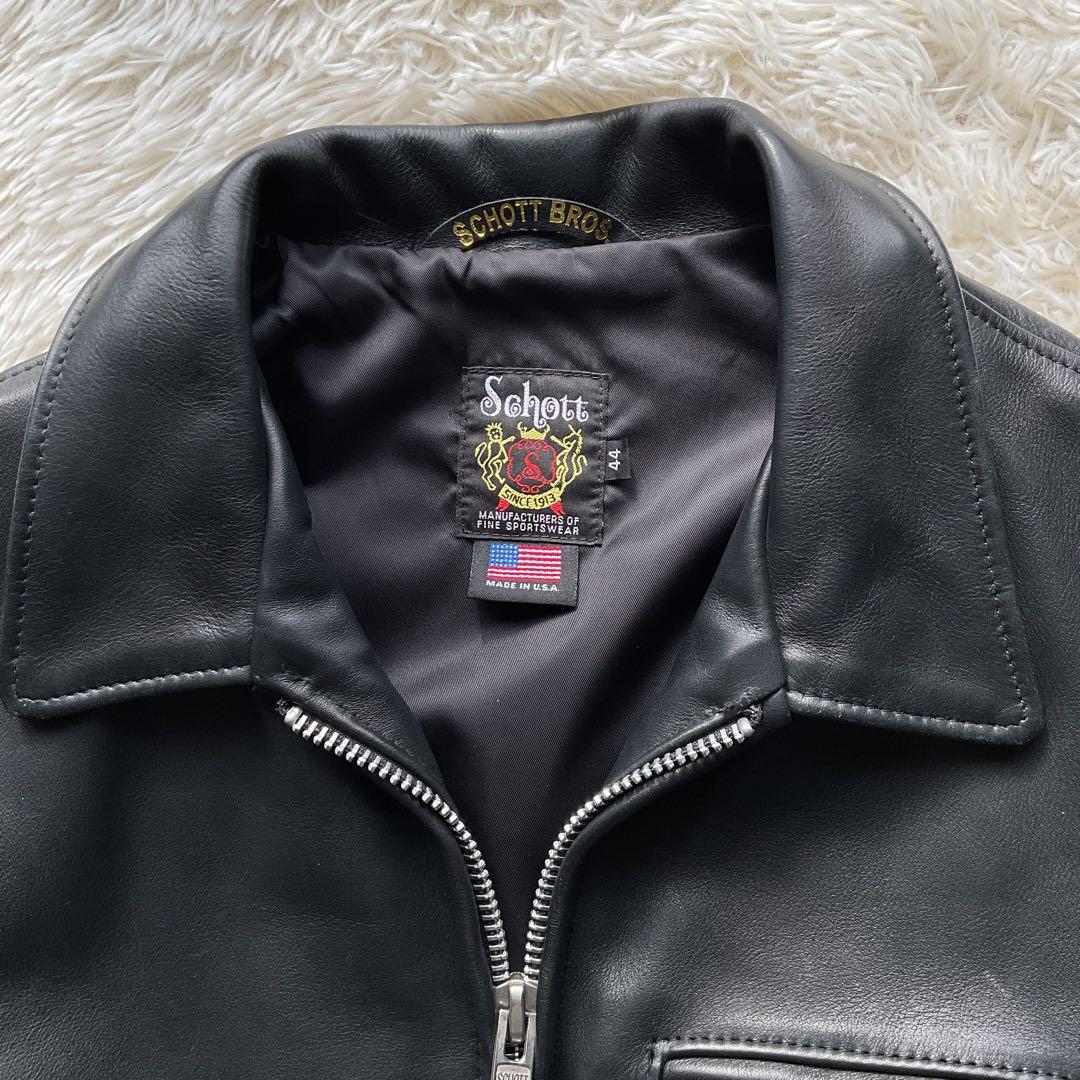 美品✨schott 103US レザージャケット　シングルライダース　44 黒
