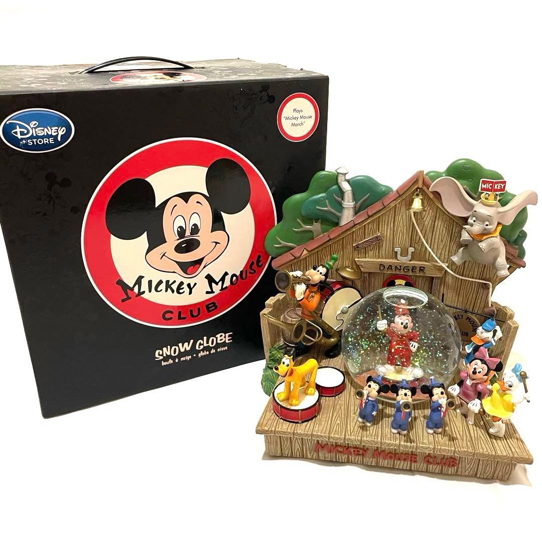 ディズニー　ミッキーマウスクラブ　スノードーム/スノーグローブ　オルゴール付き