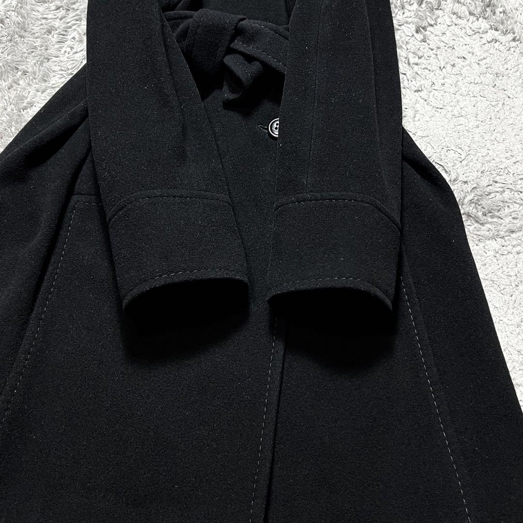 MaxMara MAX&Co. ウール ベルテッドコート ダブル 黒 S相当
