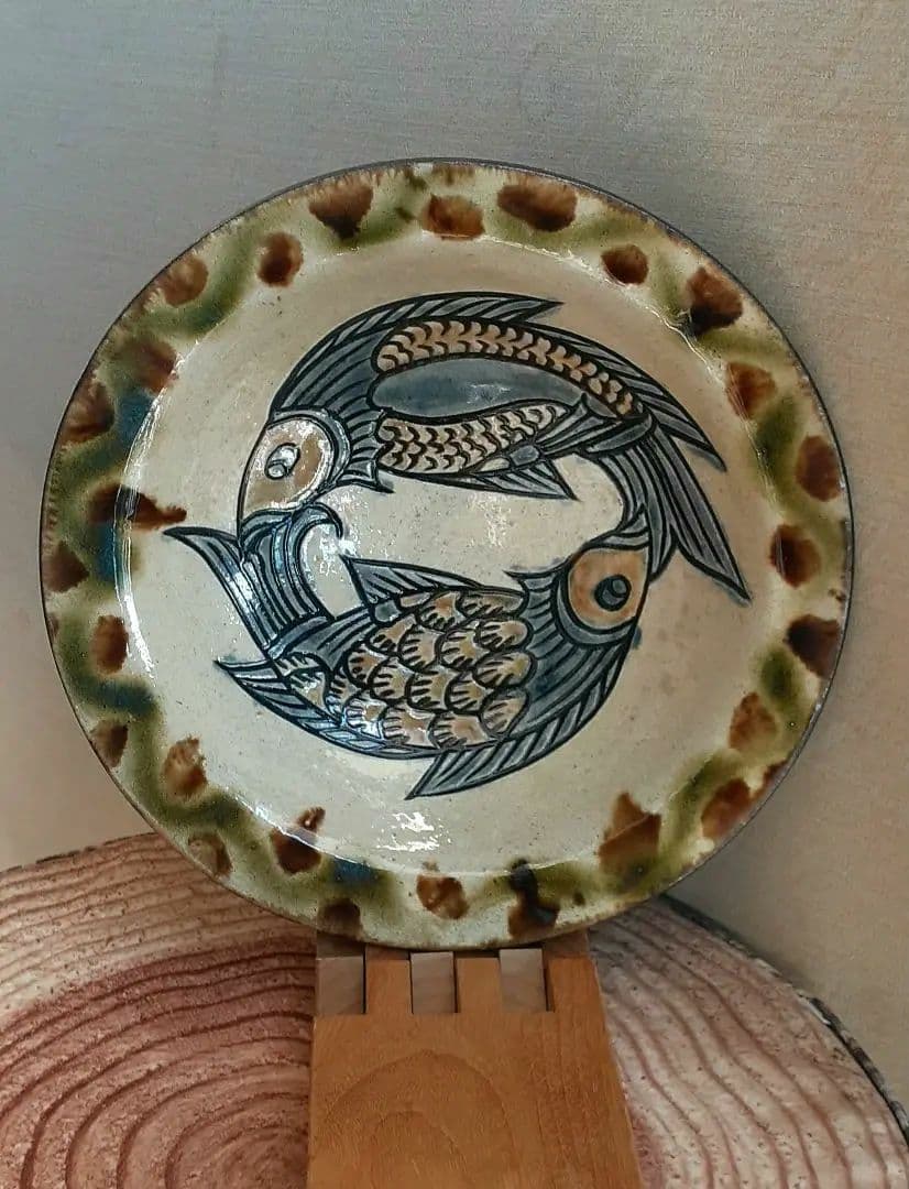 沖縄やちむん 金城一門  金城敏雄 8寸皿