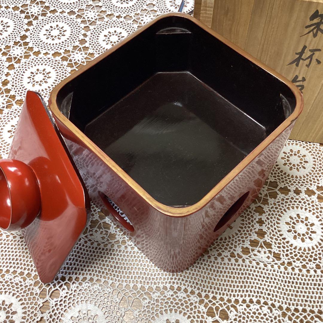 k2f3 朱杯台　漆器　年代物