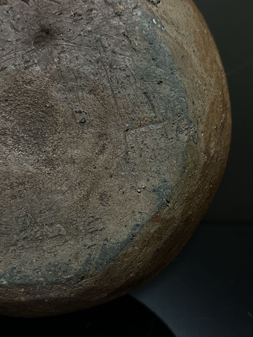 室町時代 極上 古備前 被焼 拉口緋襷自然釉 船徳利 蕪徳利 花瓶 酒器