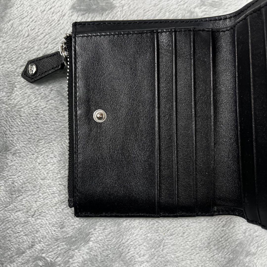 Vivienne Westwood ダブルジップ 2つ折り財布 オーブ ブラック