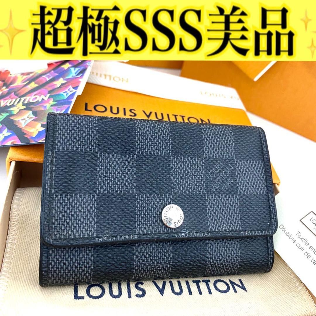 ルイ ヴィトン◎ミュルティクレ6 ダミエ グラフィット キーケース ブラック