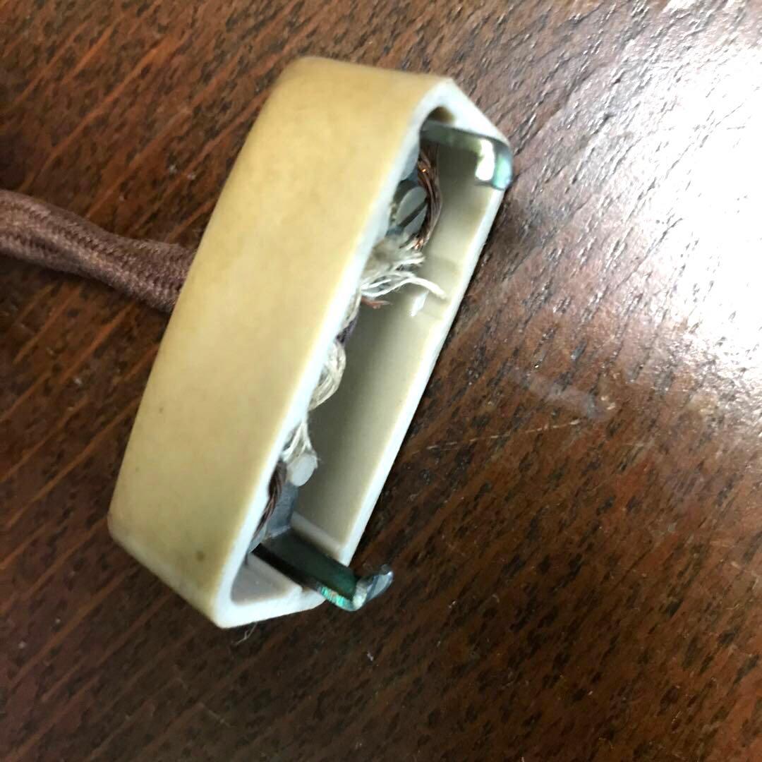 昭和レトロ　ガラス　電気の傘　アンティーク　電笠