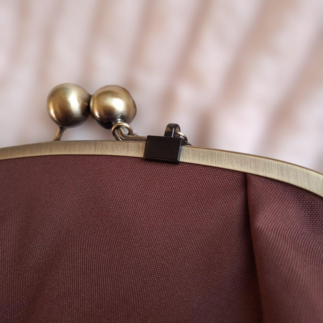 あやのこうじ　がま口ショルダーバッグ　コーデュラ®のがまぽちゃバッグ